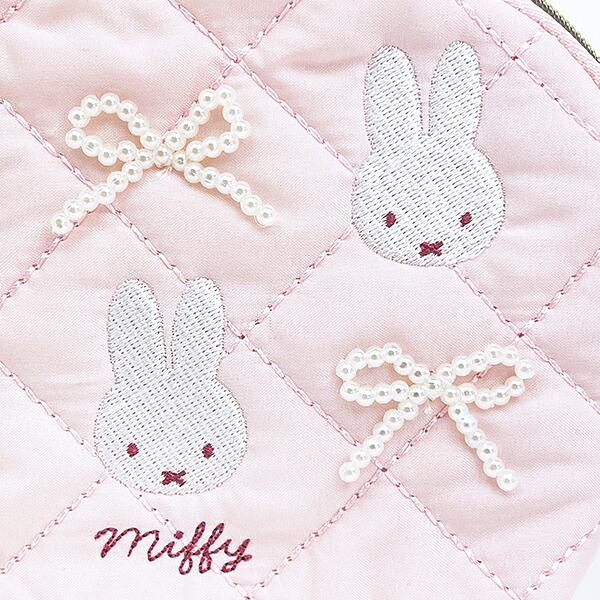 ミッフィー miffy ティッシュポーチ ピンク キルティングパールシリーズ 商品画像2：キャラグッズPERFECT WORLD TOKYO