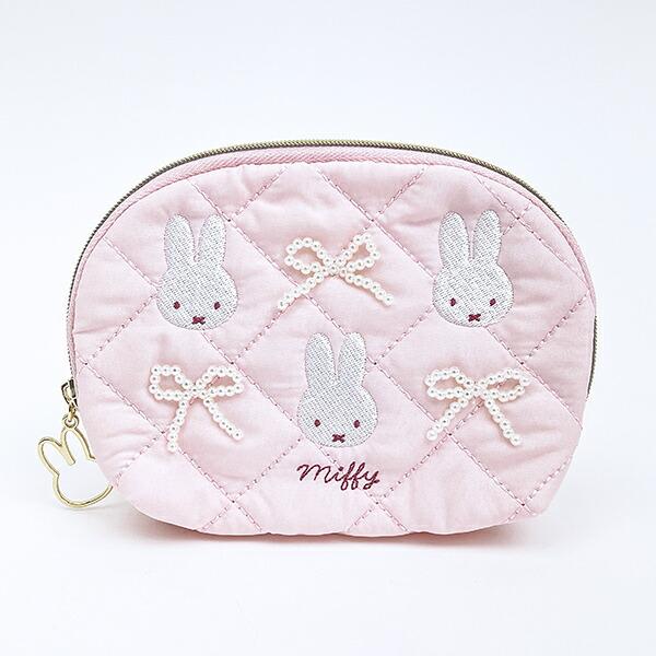 ミッフィー miffy ティッシュポーチ ピンク キルティングパールシリーズ