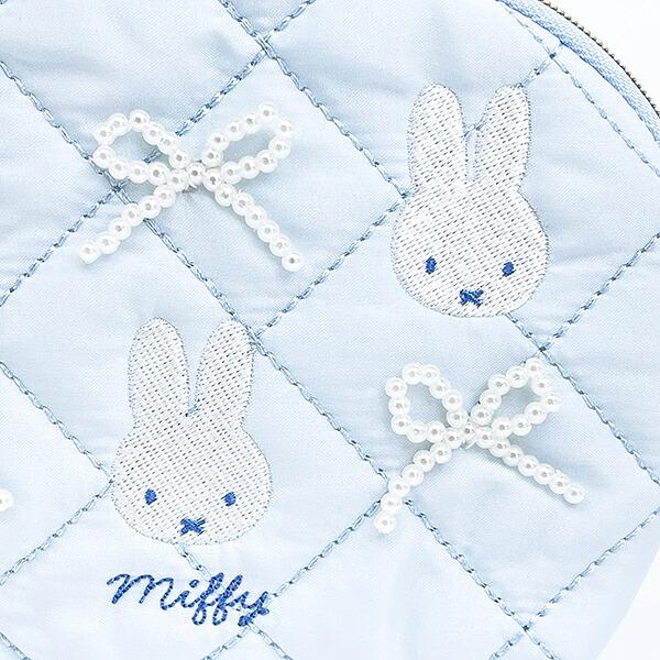 ミッフィー miffy ティッシュポーチ ブルー キルティングパールシリーズ 商品画像2：キャラグッズPERFECT WORLD TOKYO