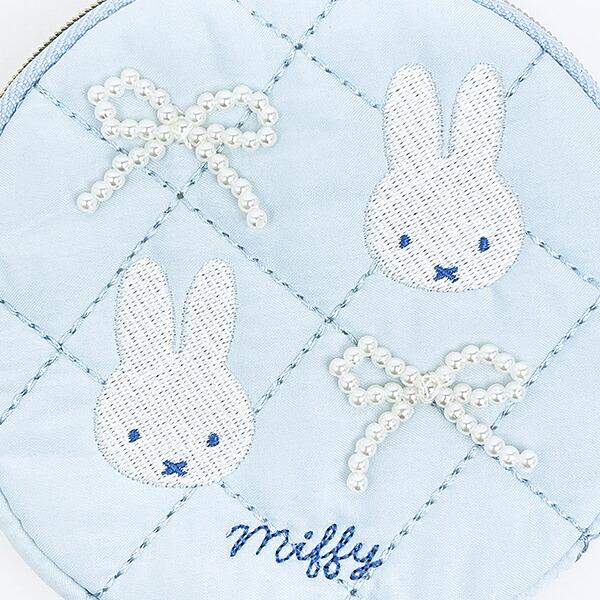 ミッフィー miffy サークルポーチ ブルー キルティングパールシリーズ 商品画像2：キャラグッズPERFECT WORLD TOKYO
