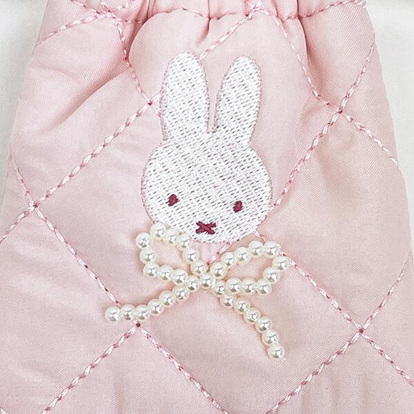 ミッフィー miffy カラビナ付きミニ巾着 ピンク キルティングパールシリーズ 商品画像2：キャラグッズPERFECT WORLD TOKYO