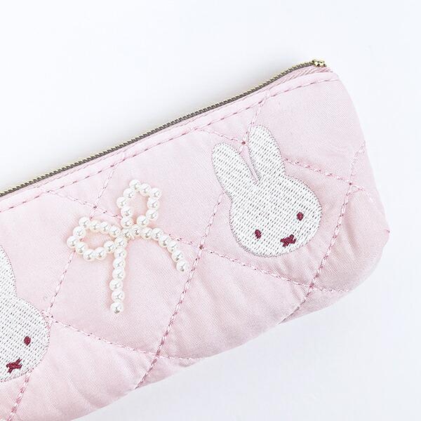 ミッフィー miffy スリムポーチ ピンク キルティングパールシリーズ 商品画像2：キャラグッズPERFECT WORLD TOKYO
