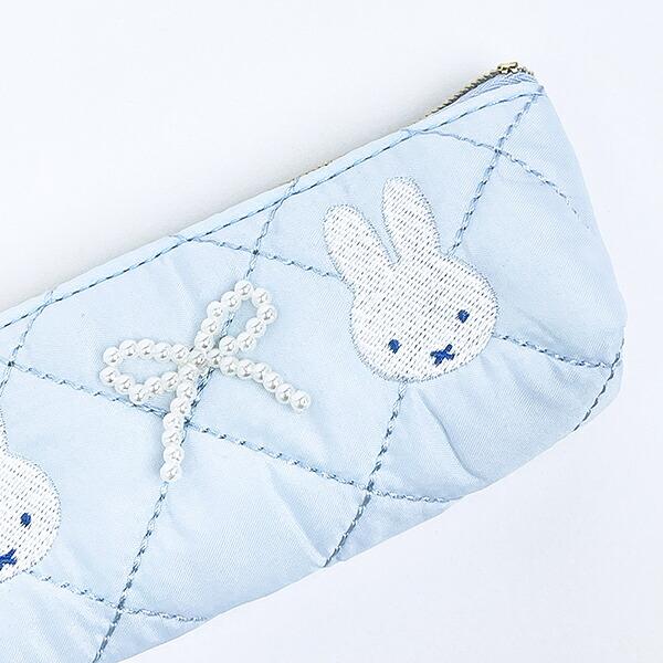 ミッフィー miffy スリムポーチ ブルー キルティングパールシリーズ 商品画像2：キャラグッズPERFECT WORLD TOKYO