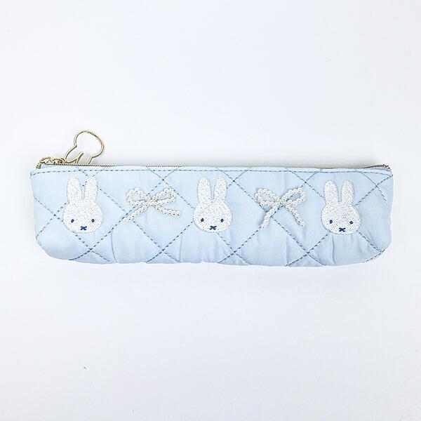 ミッフィー miffy スリムポーチ ブルー キルティングパールシリーズ