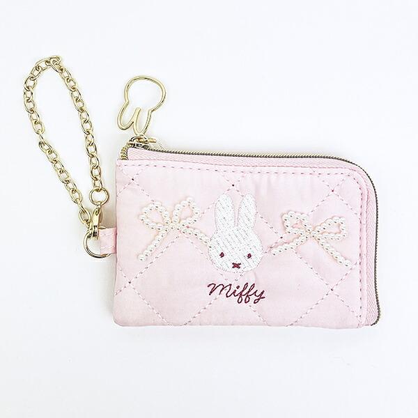 ミッフィー miffy スマートキーケース ピンク キルティングパールシリーズ