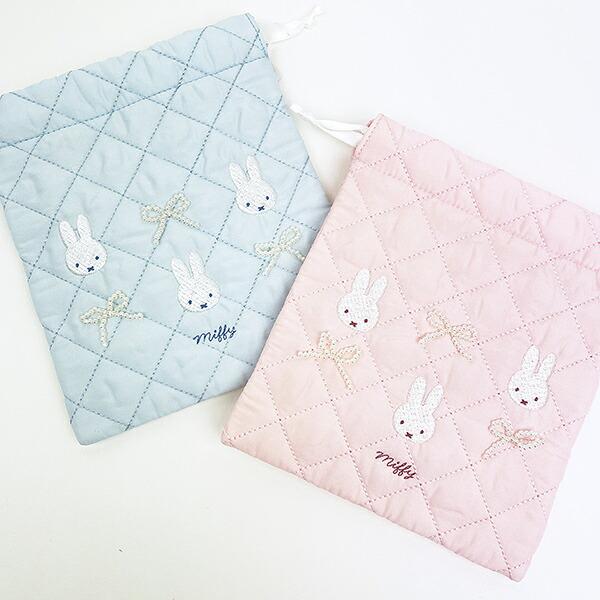 ミッフィー miffy 巾着 ピンク キルティングパールシリーズ 商品画像5：キャラグッズPERFECT WORLD TOKYO