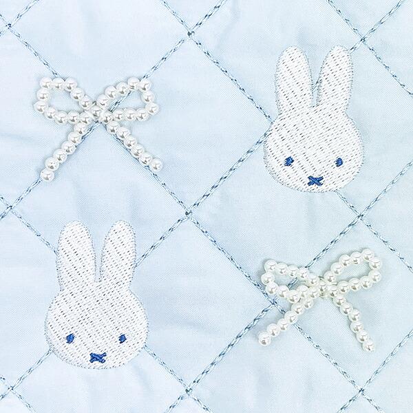 ミッフィー miffy 巾着 ブルー キルティングパールシリーズ 商品画像2：キャラグッズPERFECT WORLD TOKYO