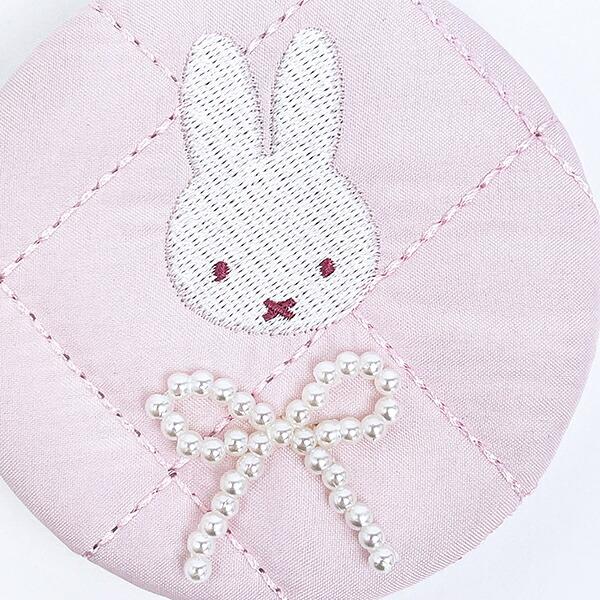 ミッフィー miffy ミラー ピンク 鏡 キルティングパールシリーズ 商品画像2：キャラグッズPERFECT WORLD TOKYO