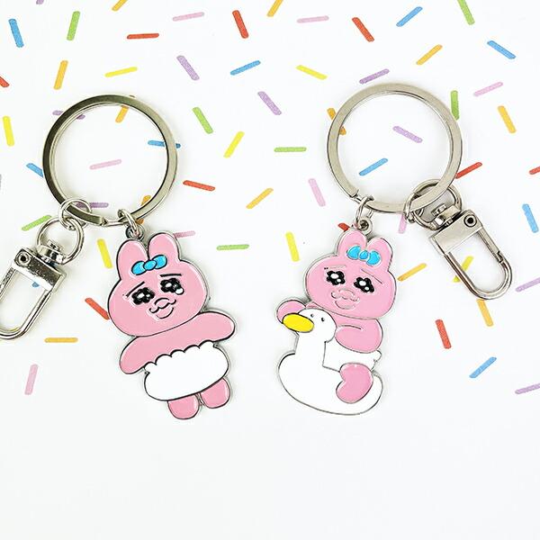 おぱんちゅうさぎ メタルキーリング おぱんちゅ キーホルダー ピンク 商品画像4：キャラグッズPERFECT WORLD TOKYO