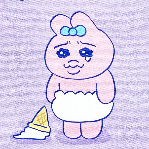 おぱんちゅうさぎ アイス おぱんちゅ 巾着袋 パープル 商品画像2：キャラグッズPERFECT WORLD TOKYO