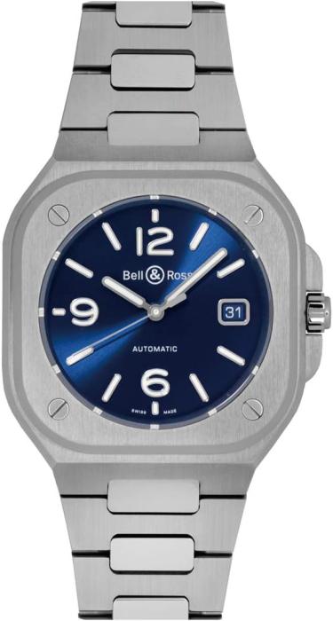 ベル＆ロス Bell＆Ross ブルースティール BR05 自動巻き デイト 腕時計 SS シルバー 未使用