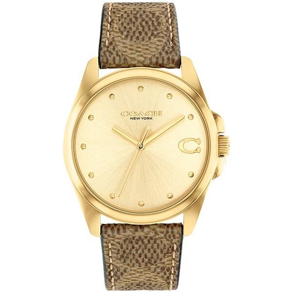 コーチ Coach GREYSON 36mm ブラウンPVC GDダイヤル 14504111