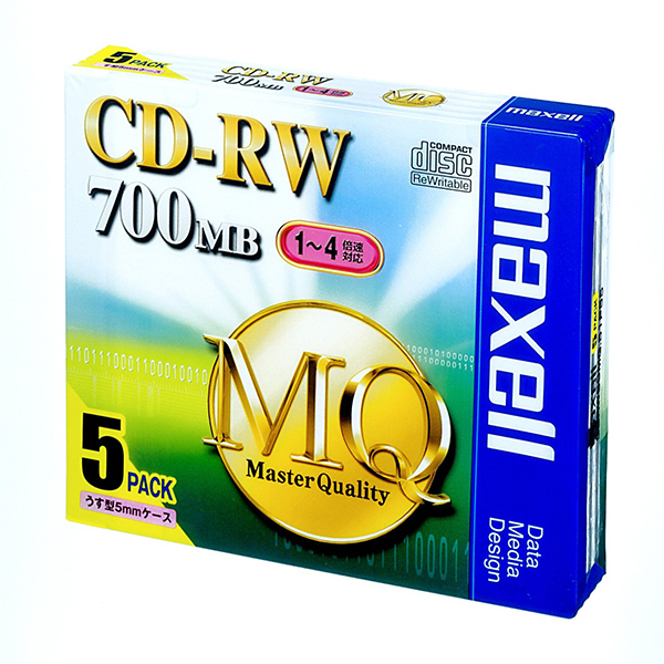 maxell CDRW80MQ.S1P5S [CD-RWメディア(700MB・5枚/データ用４倍速対応)] 商品画像1：XPRICE