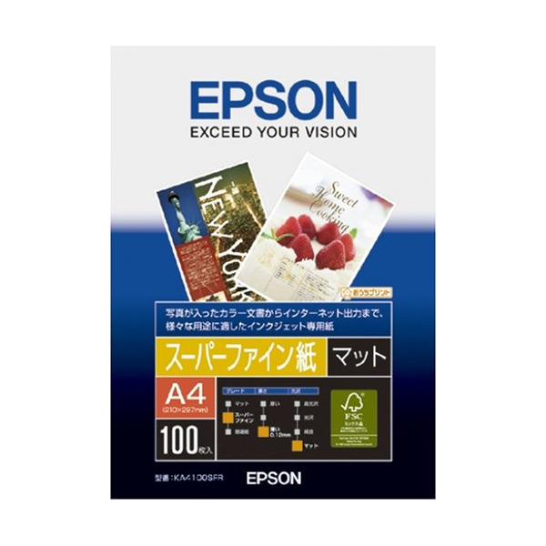 EPSON KA4100SFR [スーパーファイン紙 (A4/100枚)] 商品画像1：XPRICE