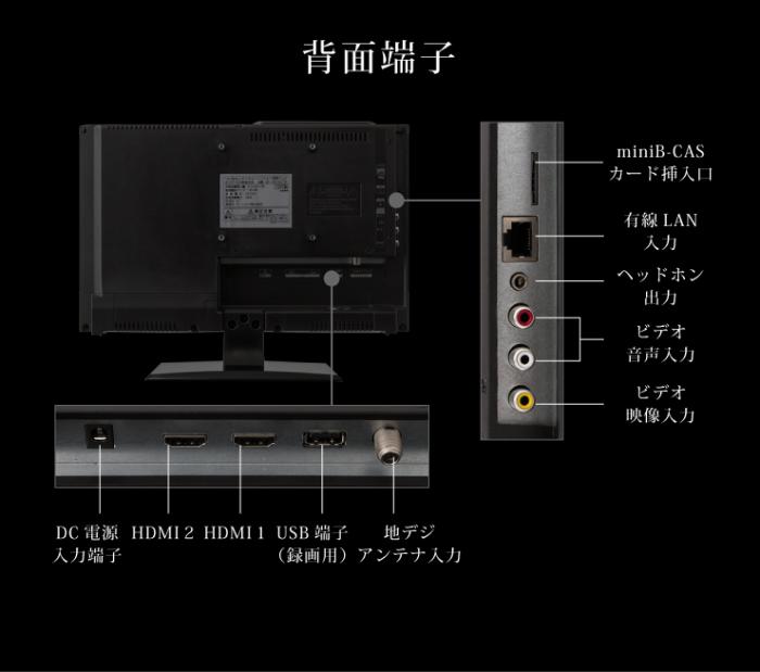 simplus 16V型　液晶テレビ 1波　SP-16TV01TW【メーカー1年保証】 商品画像2：リコメン堂