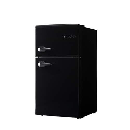 simplus　2ドアレトロ冷蔵庫　85L　SP-RT85L2-BK　ブラック 商品画像1：リコメン堂