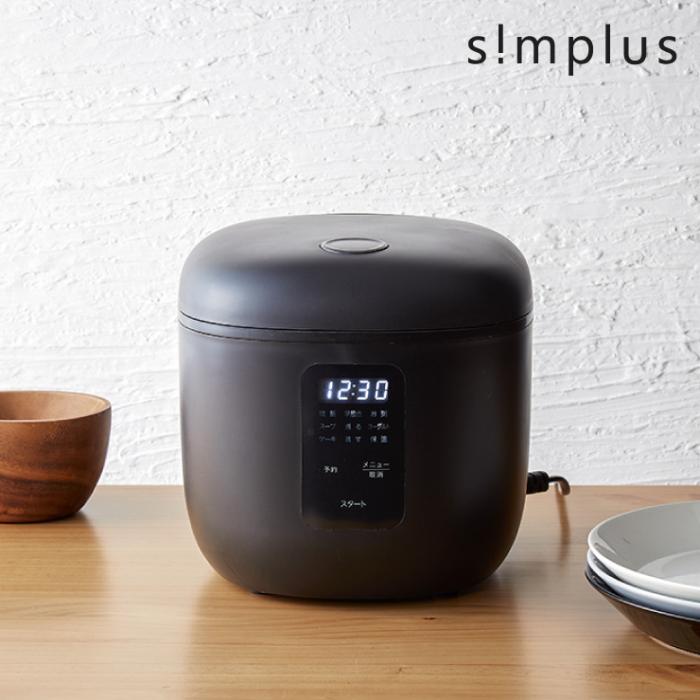 simplus シンプラス マイコン式 4合炊き炊飯器SP-RCMC4-BK ブラック 商品画像14：リコメン堂