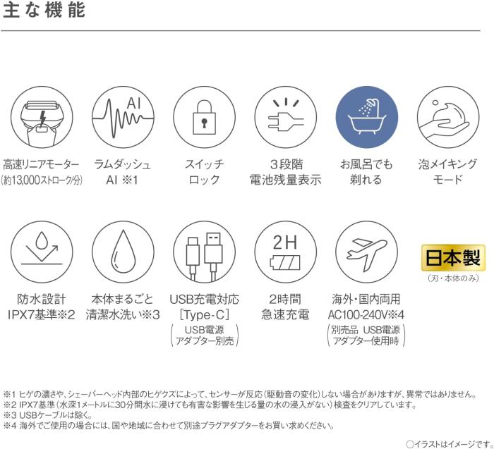 ラムダッシュ パームイン LITE ES-P330U-B [スモーキーブルー] 商品画像10：沙羅の木