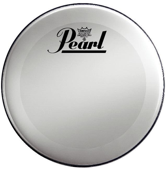 REMO ドラムヘッド パワーストローク3 スムースホワイト Pearl黒ロゴ 22"" P3･･･