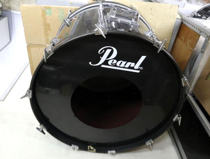 USED Pearl ファイバーシェル バスドラム単品 ブラックカバリング 24x18 商品画像1：Custom Shop CANOPUS