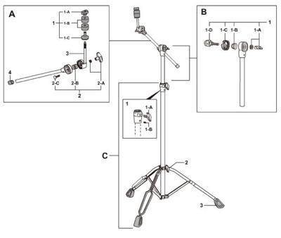 PEARL シンバルブームスタンドパーツ SP-27