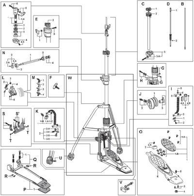 PEARL ハイハットスタンドパーツ HHC-20