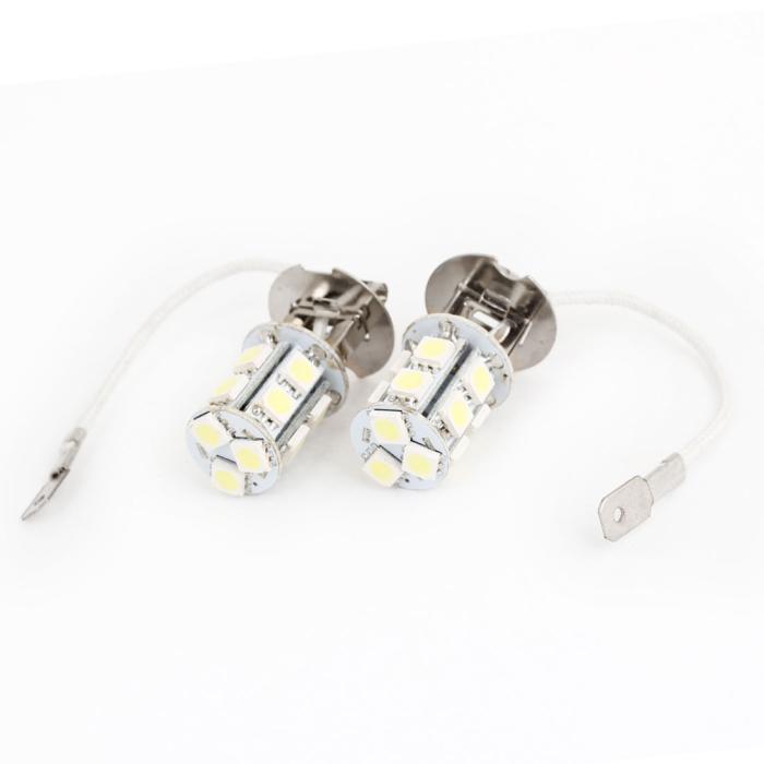 自動車LEDバルブ H3 13 5050 SMD ホワイト 自動車フォグライト 2個入り