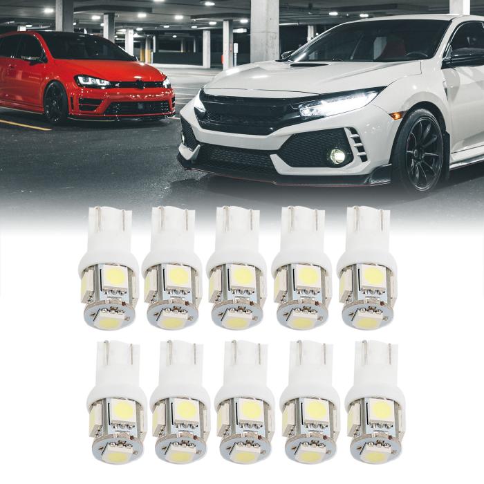 T10 LxDバルブ 車用 電球 LxDライト カーLxDランプ 汎用 変換可能 ５LxD 10個入り 商品画像2：soten co