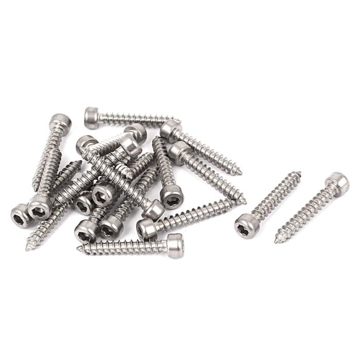セルフタッピングネジ M4x25mm 六角ドライブキャップヘッド ステンレス鋼 20･･･