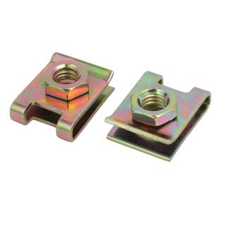 Uクリップ Uナット スピードファスナー 真鍮トーン 亜鉛メッキ 