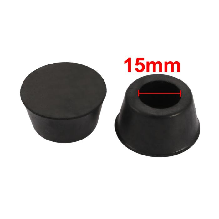 椅子脚キャップ 脚先端キャップ プロテクターカバー 内径15mm ゴム ブラック 8個入り 商品画像2：soten co