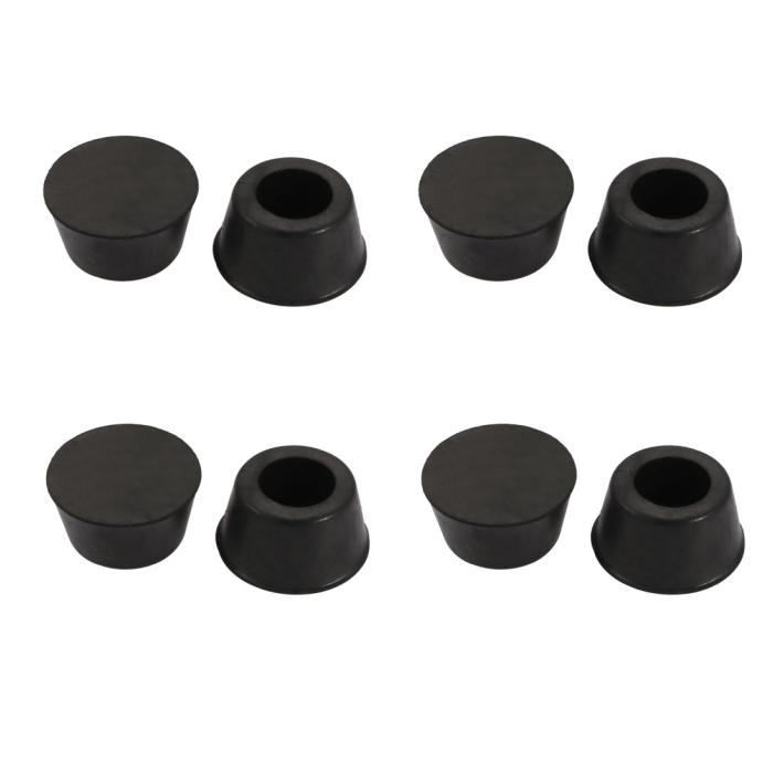 椅子脚キャップ 脚先端キャップ プロテクターカバー 内径15mm ゴム ブラック 8個入り 商品画像1：soten co