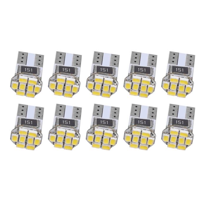 T10 LEDライト プラスチック製 ホワイトカラー 8-3020-SMD 0.037W 18mm ホワ･･･