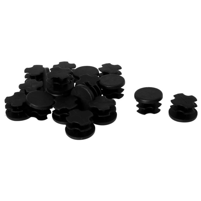 チューブインサートパイプエンドカバーキャップ 16-18 mm内径 19 mm外径 プラスチック 家具椅子テーブルレッグキャップ用 18個 商品画像1：soten co