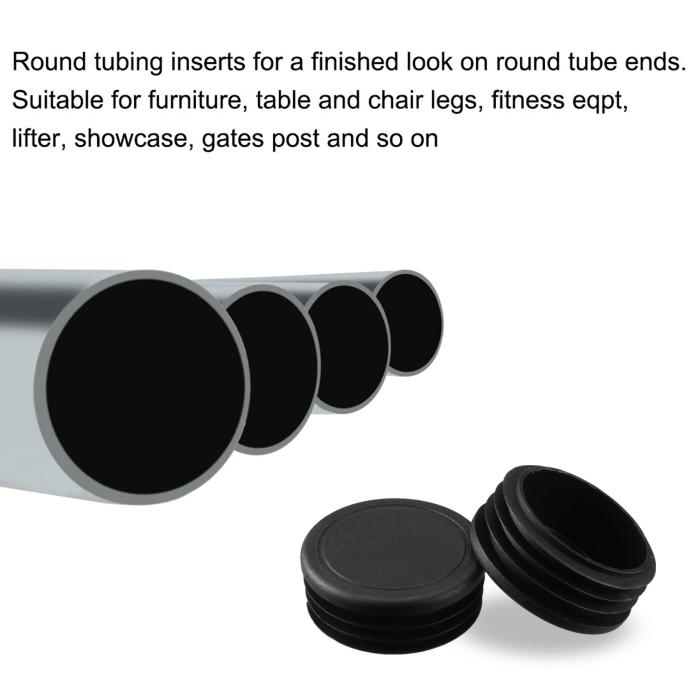チューブインサートパイプエンドカバーキャップ 47-49 mm内径 50 mm外径 プラスチック 家具金属製テーブル脚用 28個 商品画像6：soten co