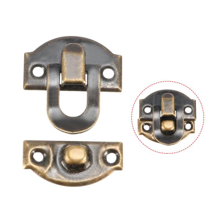21 x 20 x 5mm ボックスラッチ 小型装飾ハス 宝石ケースキャッチ ネジ付き ブロンズ 50個入り 商品画像3：soten co