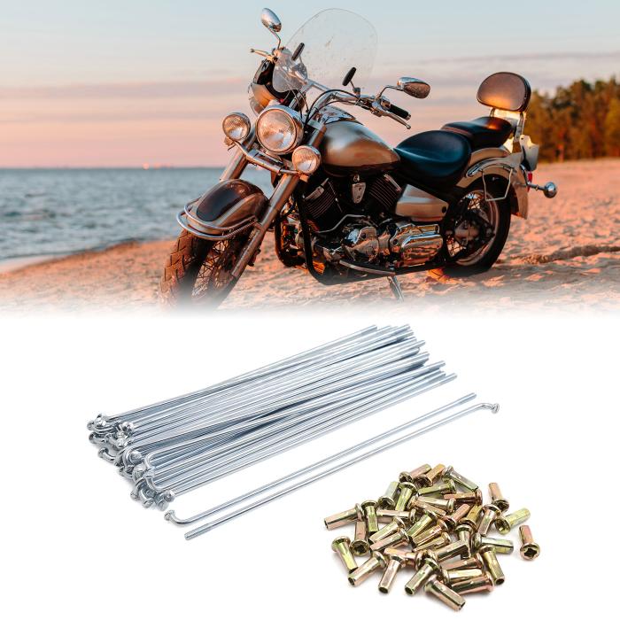 スポーク 長さ180mm 金属 ニップル付き オートバイ用 36セット 商品画像2：soten co