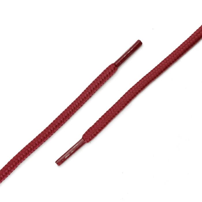 靴紐 靴ひも 丸型 丸ひも シューレース 幅0.5cm アスレチック スニーカー 2足 ワインレッド 150 cm 商品画像4：soten co