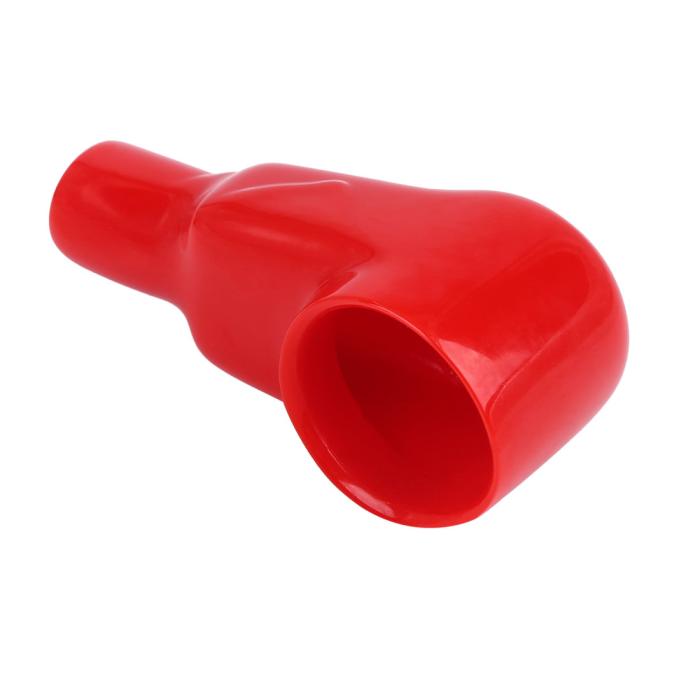バッテリー 端子 カバー 65mmの長さ レッド ソフト PVC バッテリー 端子 カバー 絶縁 キャップ スリーブ ブーツ 2個入り 商品画像4：soten co
