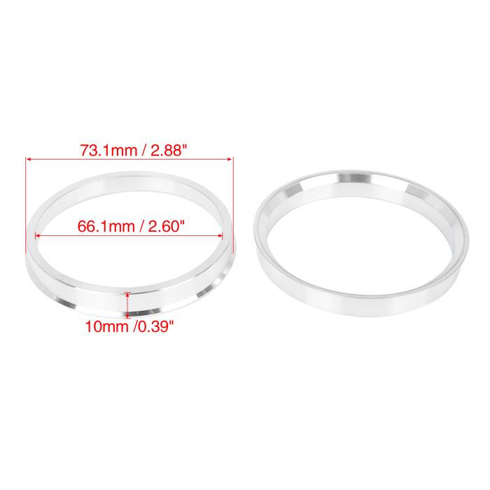 ハブリング 73.1mm/66.1mm ホイールハブリング ハブセントリックリング ハブ中心リング HUB CENTRIC RING 高速走行 アルミ製 4個 商品画像5：soten co