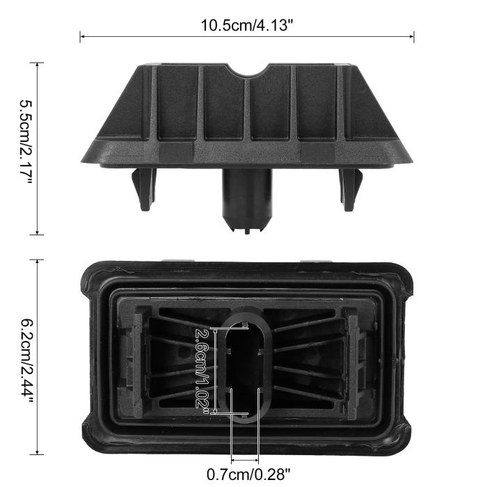 X AUTOHAUX ジャッキパット ジャッキアップアダプター 10.5x6.2x5.5cm 51717065919 BMWに対応 プラスチック ブラック 1個入り 商品画像2：soten co