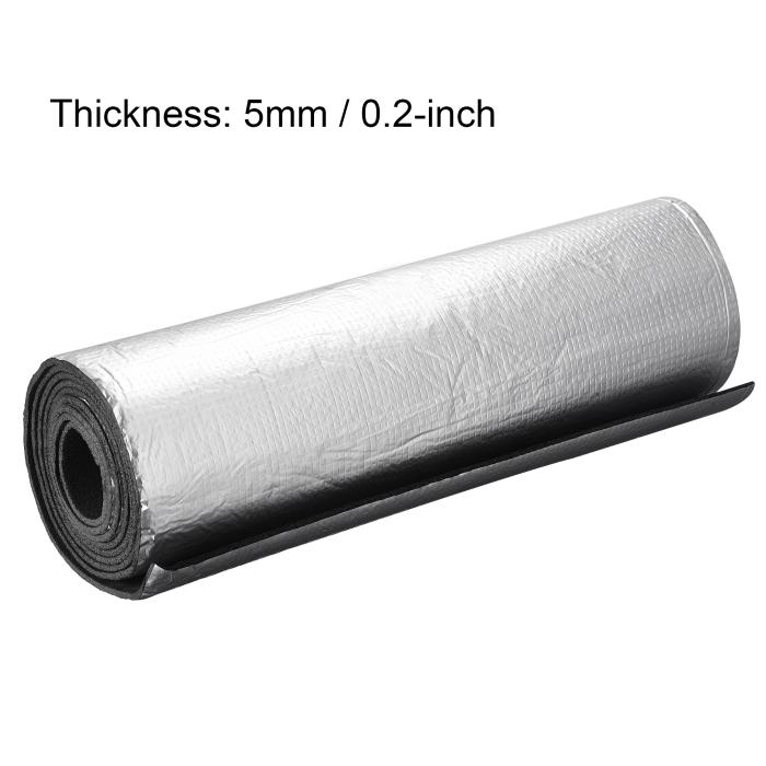 断熱シート 3 mx0.5 mx5mm エンボスアルミホイル防水耐熱遮熱障壁 屋根壁HVACダクトパイプ用 ゴムフォーム 商品画像3：soten co