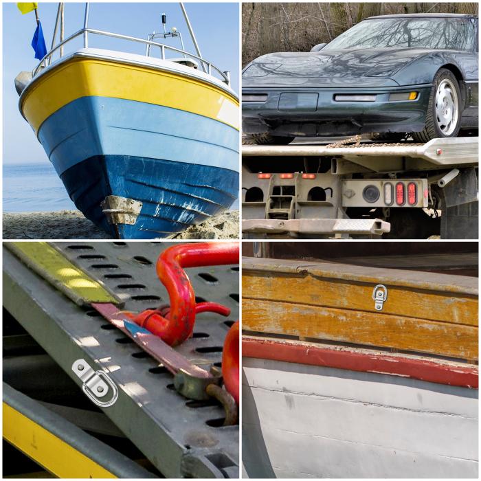 X AUTOHAUX タイダウンリング トレーラーアンカー Dリング固定アンカー トレーラーアクセサリータイダウン シルバートーン 10 個入り 商品画像6：soten co