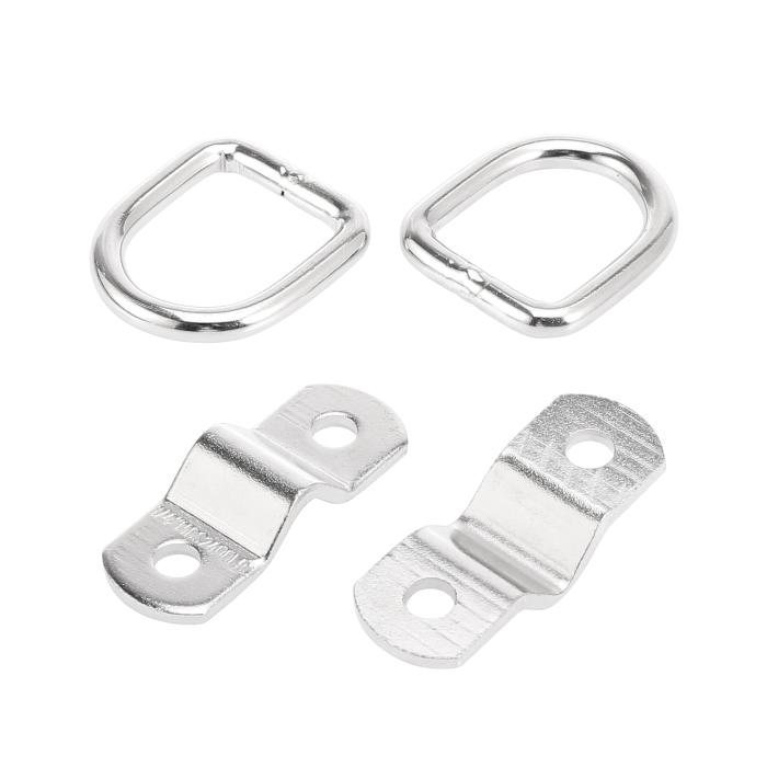 X AUTOHAUX タイダウンリング トレーラーアンカー Dリング固定アンカー トレーラーアクセサリータイダウン シルバートーン 10 個入り 商品画像7：soten co