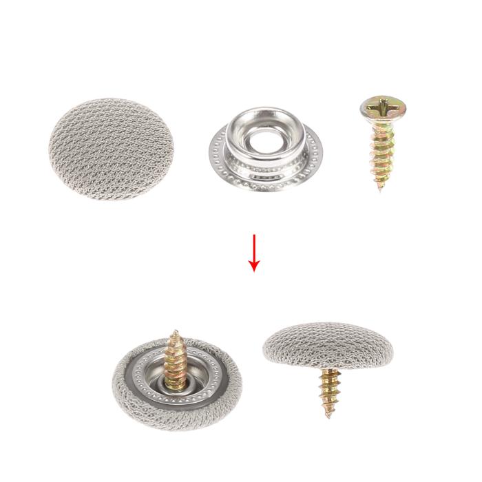 X AUTOHAUX 屋根修理リベット ルーフリベット リベットキャップ ヘッドライナーボタンバックル 内部天井固定用 60本入り ベージュ グレー 商品画像6：soten co