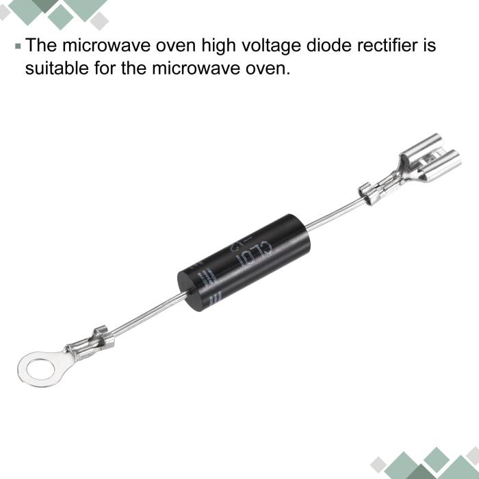高電圧ダイオード整流器 電子レンジ修理部品 修理部品 89mm 電子レンジ用 5個入り 商品画像3：soten co