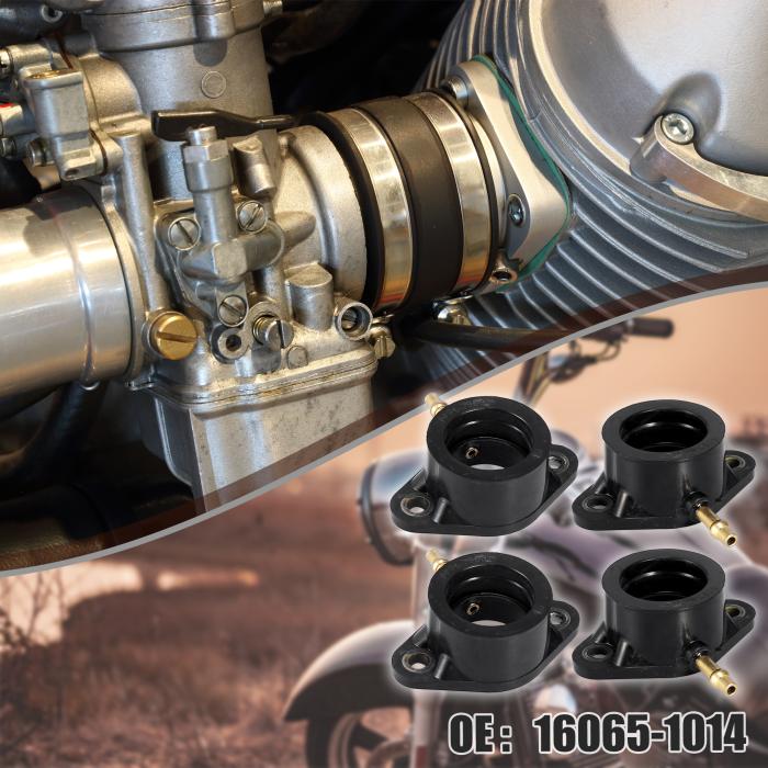 Motoforti インテークマニホールドブーツジョイントオートバイのキャブレター KZ1000J3 KZ1000R2 KZ1100A3 KZ1100D2に対応 4個入り 商品画像2：soten co