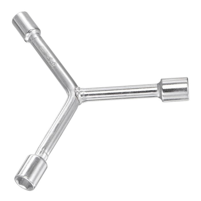 3ウェイソケットレンチ クロムバナジウム合金鋼製 CR-V スチール 六角ソケット Y字型デザイン 修復スパナツール 8mm 9mm 10mm 75mm長さ 商品画像1：soten co