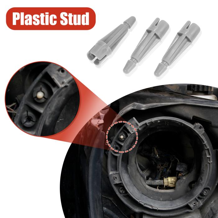 X AUTOHAUX ラウンドヘッドライト取り付け保持ブラケットリングセット ヘッドライトメタルリング付き 178 mm ブラック 商品画像4：soten co
