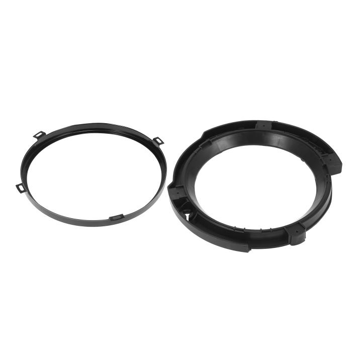 X AUTOHAUX ラウンドヘッドライト取り付け保持ブラケットリングセット ヘッドライトメタルリング付き 178 mm ブラック 商品画像7：soten co